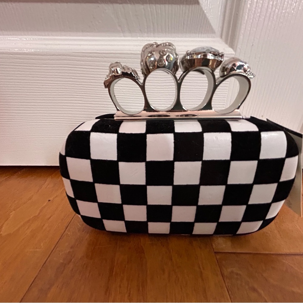 Black and White Checkered Clutch